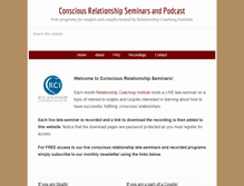 Tablet Screenshot of consciousrelationshipseminars.com